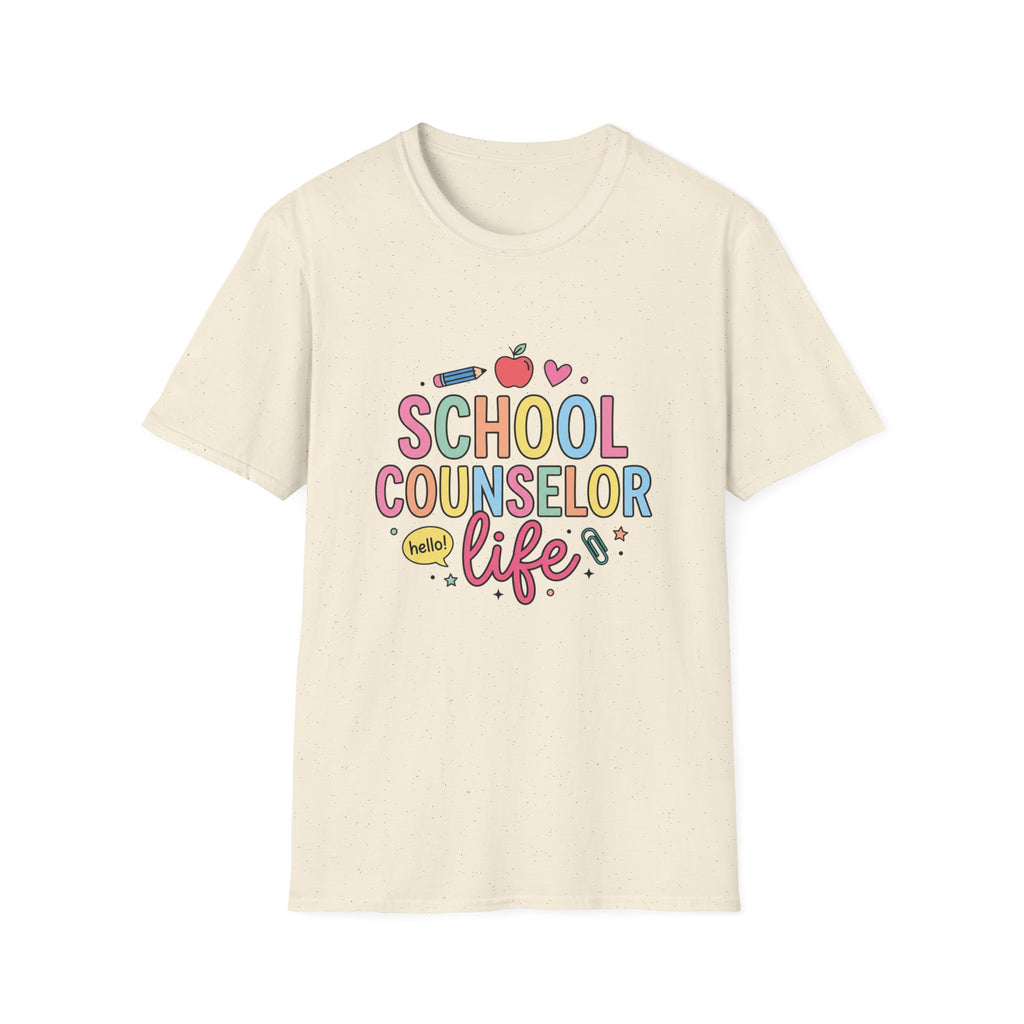 School Counselor Life T-Shirt — Cute Apple & Pencil Design