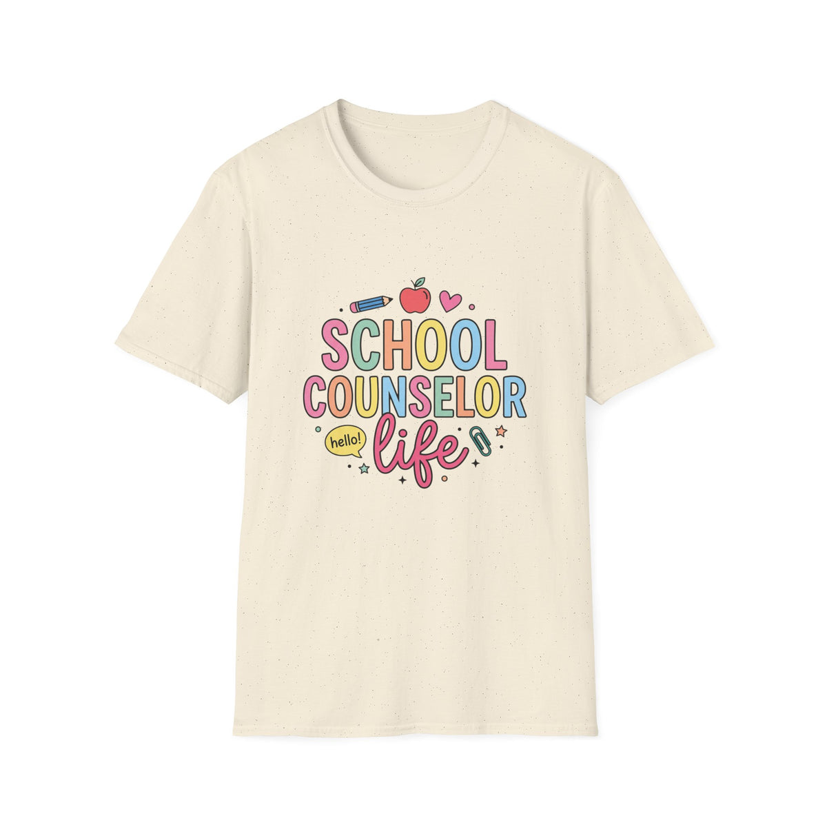 School Counselor Life T-Shirt — Cute Apple & Pencil Design