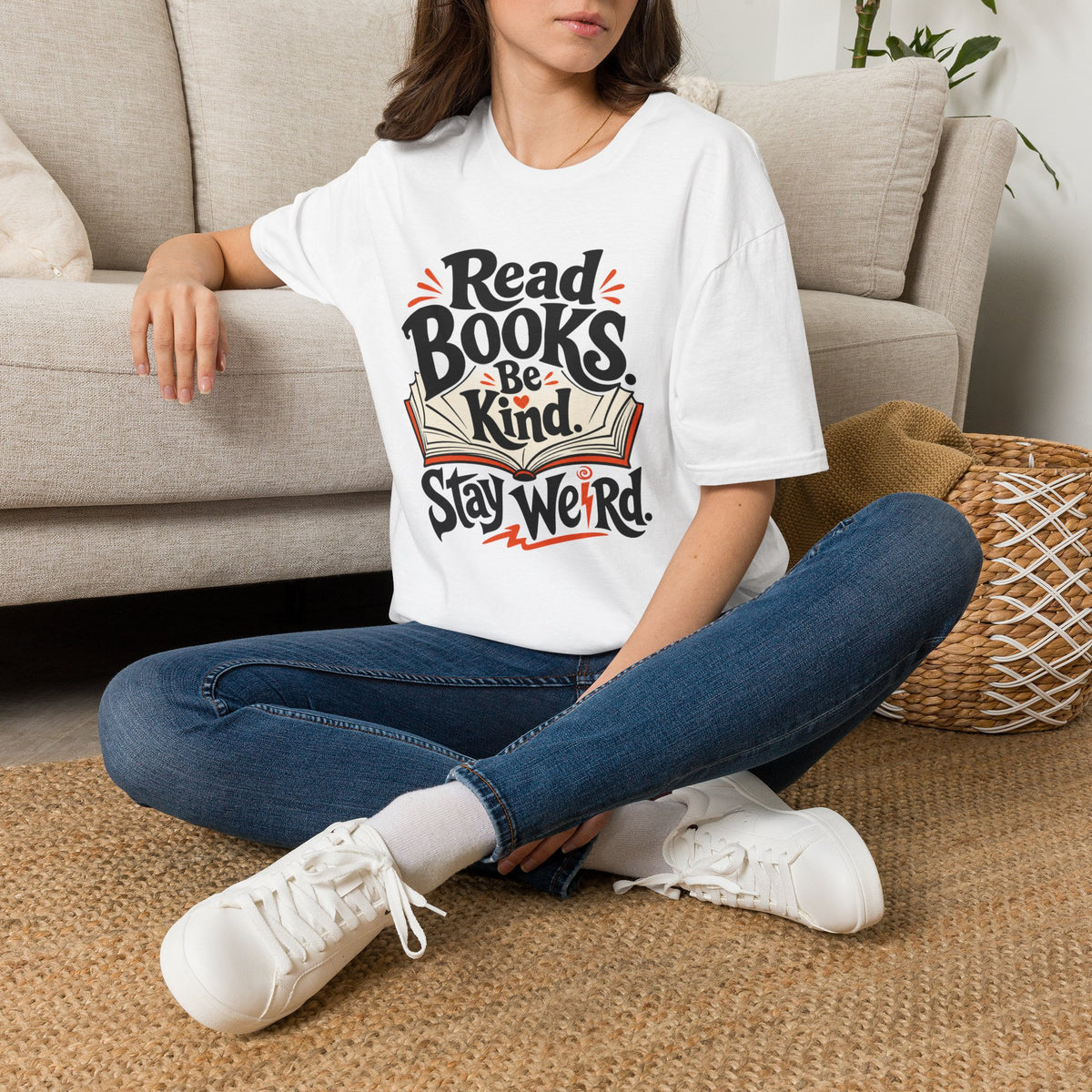 Read Books Be Kind T-Shirt — Stay Weird Book Lover Tee