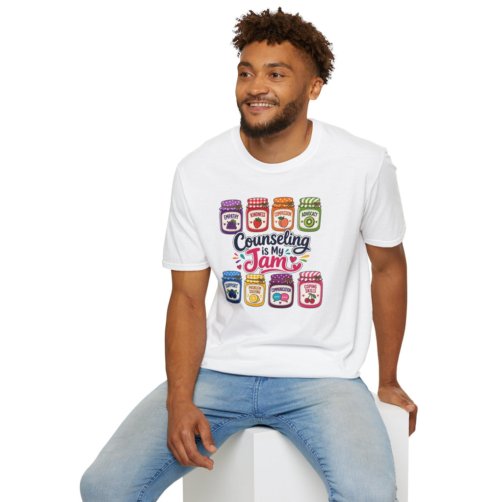 Counseling Is My Jam T-Shirt — Cute Jam Jar Therapist / School Counselor Tee