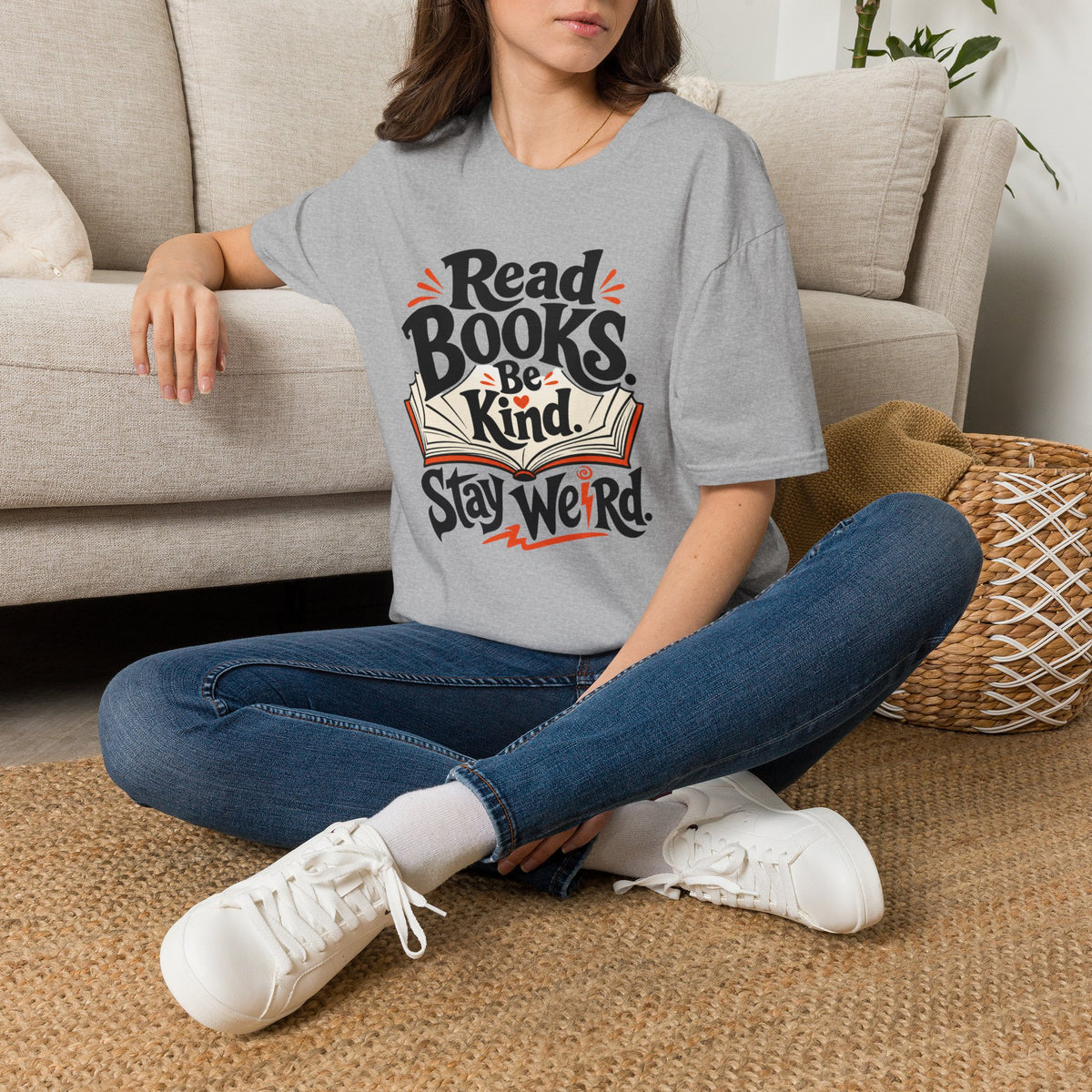 Read Books Be Kind T-Shirt — Stay Weird Book Lover Tee