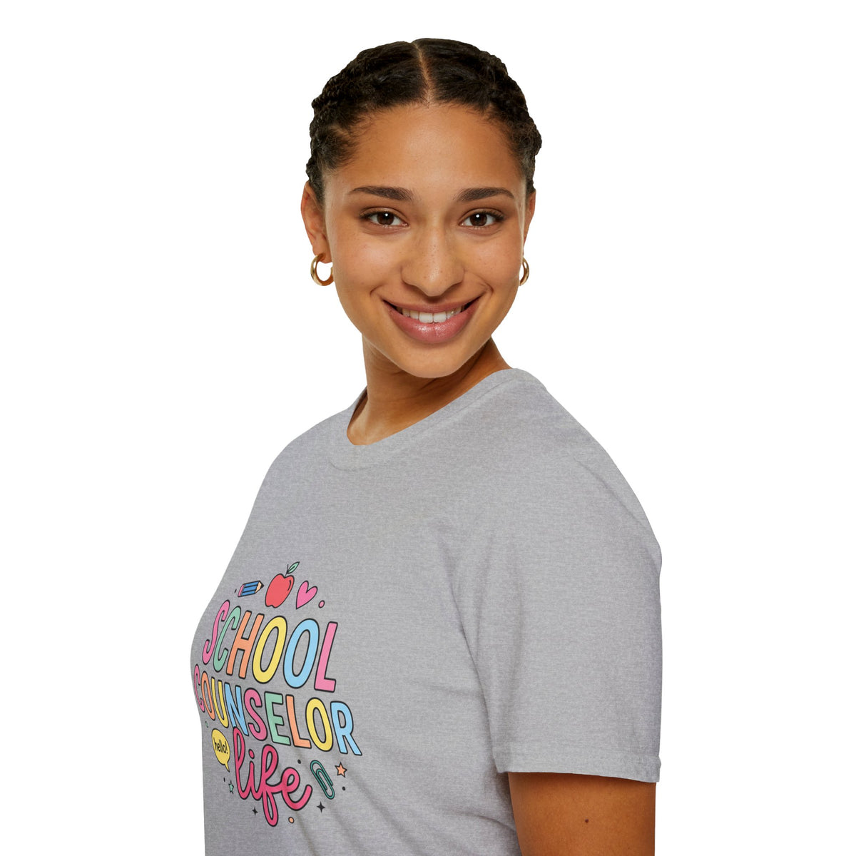 School Counselor Life T-Shirt — Cute Apple & Pencil Design