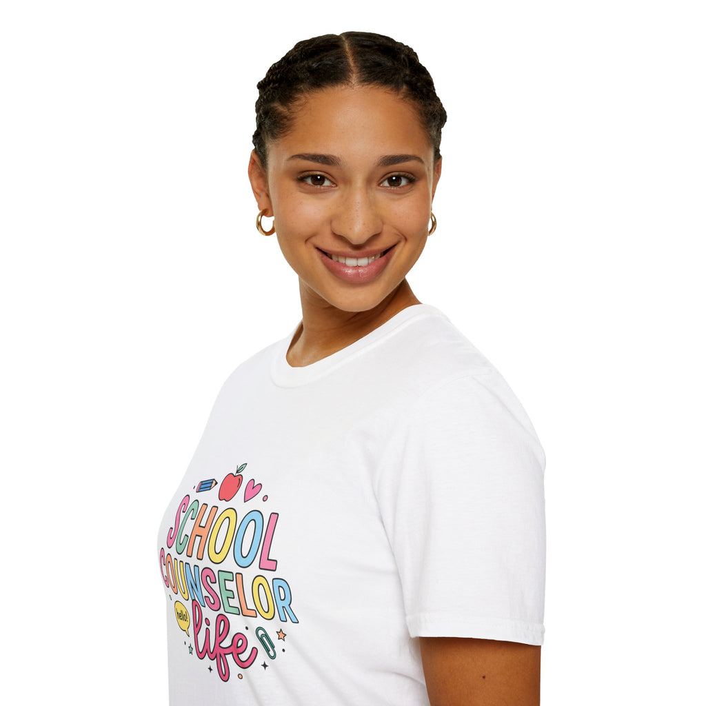 School Counselor Life T-Shirt — Cute Apple & Pencil Design