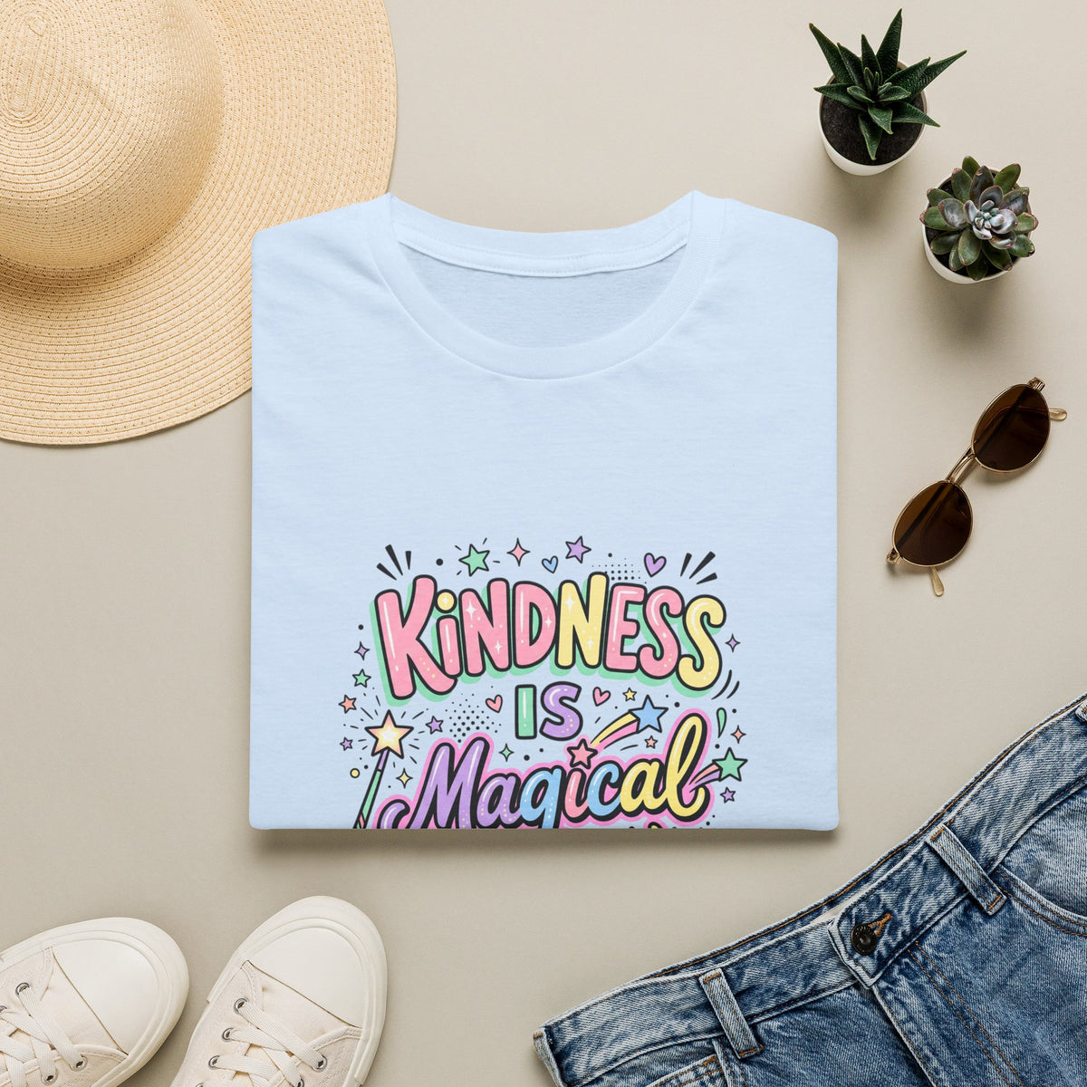 Kindness Is Magical T-Shirt — Cute Pastel Positive Message Tee