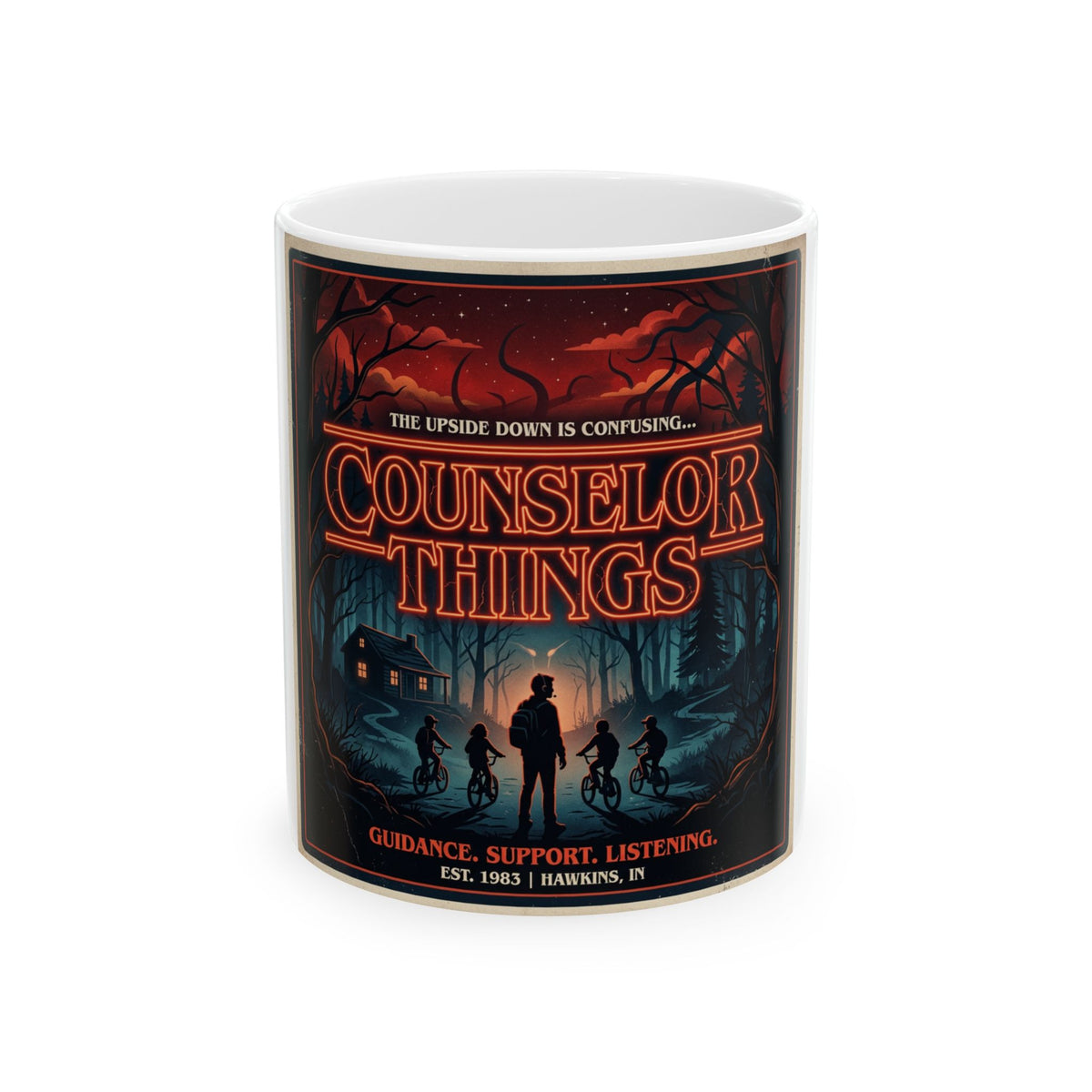 Counselor Things Ceramic Mug — Funny Therapist Gift, Guidance Support Listening Coffee Cup (11oz/15oz)