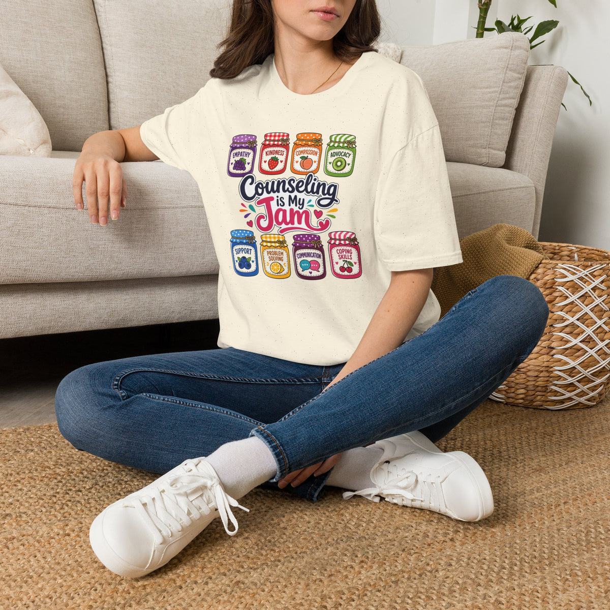 Counseling Is My Jam T-Shirt — Cute Jam Jar Therapist / School Counselor Tee