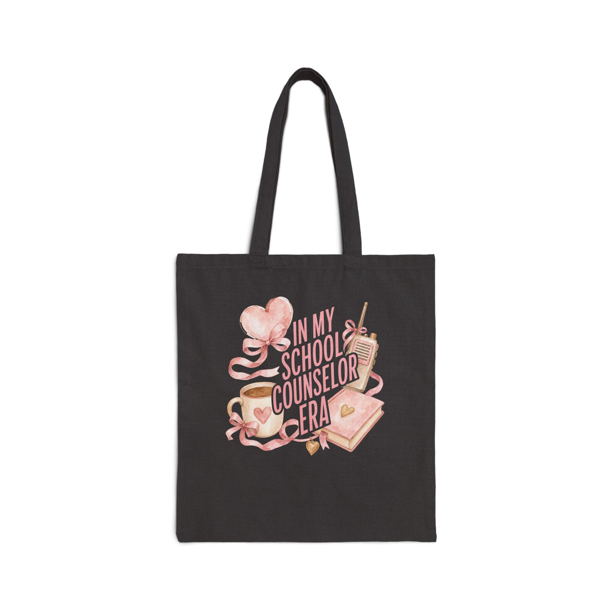 School Counselor Tote Bag - "In My School Counselor Era" Canvas Book & Coffee Tote