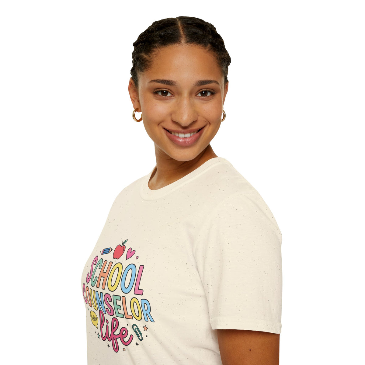 School Counselor Life T-Shirt — Cute Apple & Pencil Design