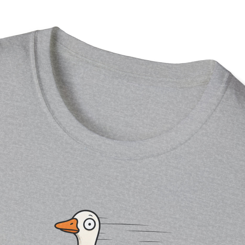 Help Is On The Way T-Shirt — Cute Goose on Scooter Graphic Tee