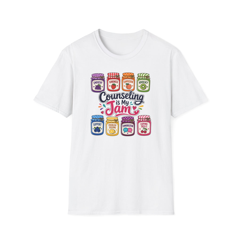 Counseling Is My Jam T-Shirt — Cute Jam Jar Therapist / School Counselor Tee