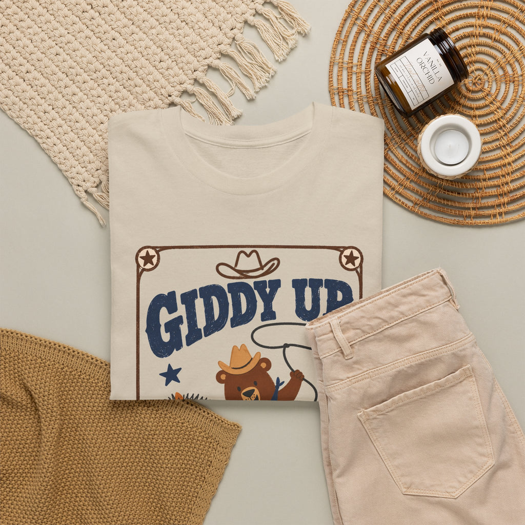Giddy Up Grizzlies Tee - Vintage Cowboy Bear Graphic T-Shirt