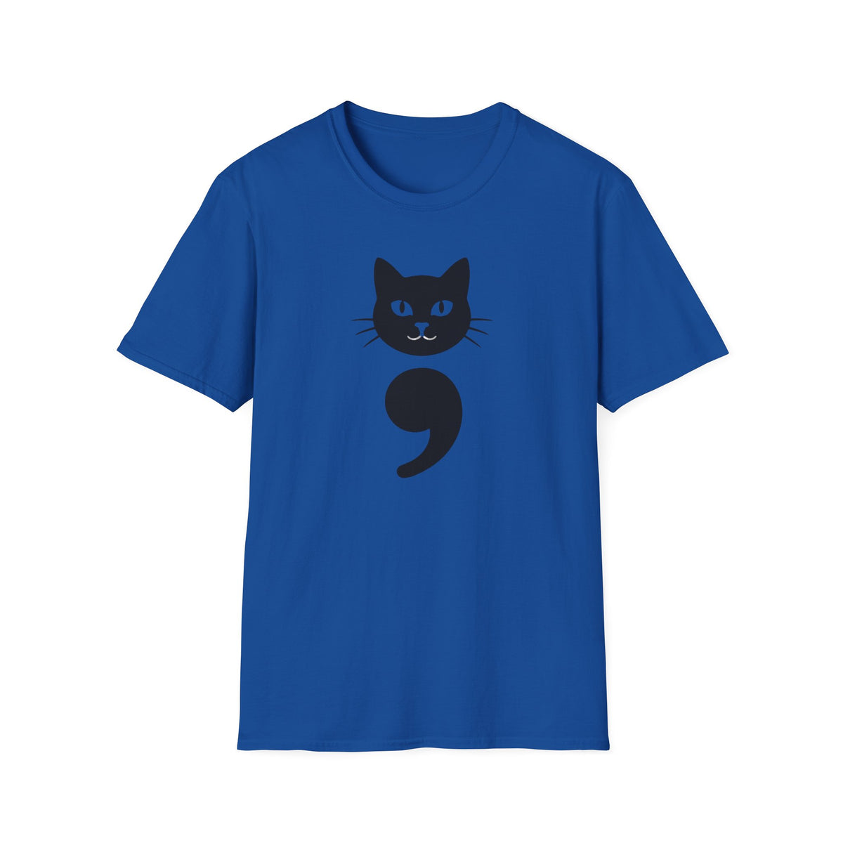 Cat Semicolon T‑Shirt — Mental Health Awareness Cat Tee