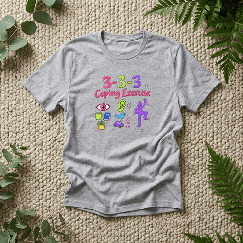 3-3-3 Rule Coping Skills T-Shirt in Sport Grey – TalkTees