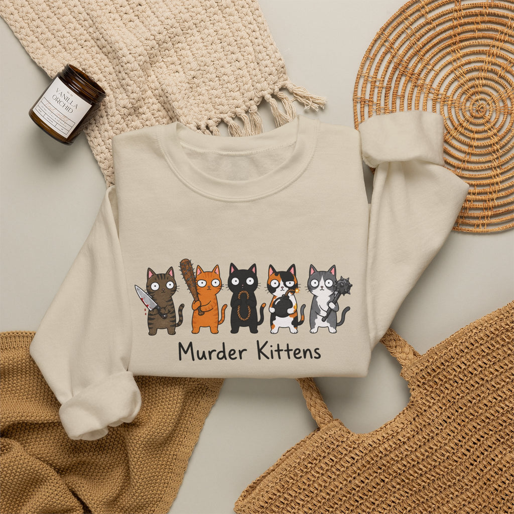 Funny Kittens Cat Lover Crewneck Sweatshirt