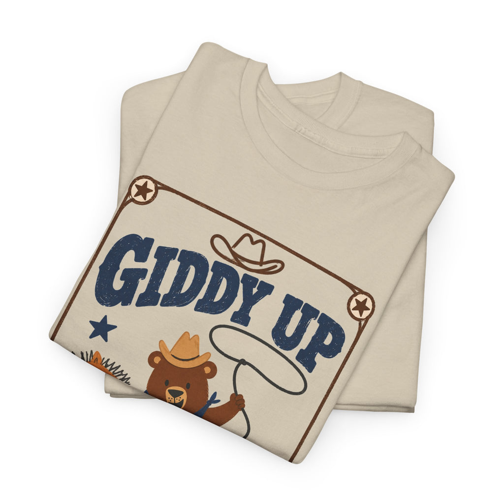 Giddy Up Grizzlies Tee - Vintage Cowboy Bear Graphic T-Shirt