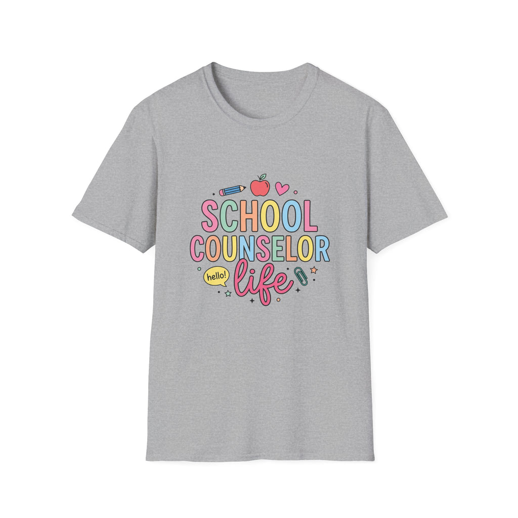 School Counselor Life T-Shirt — Cute Apple & Pencil Design