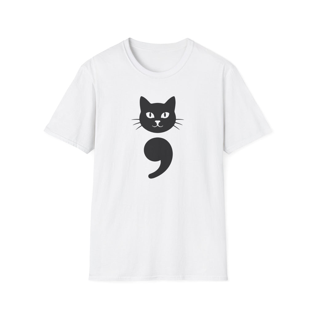 Cat Semicolon T‑Shirt — Mental Health Awareness Cat Tee