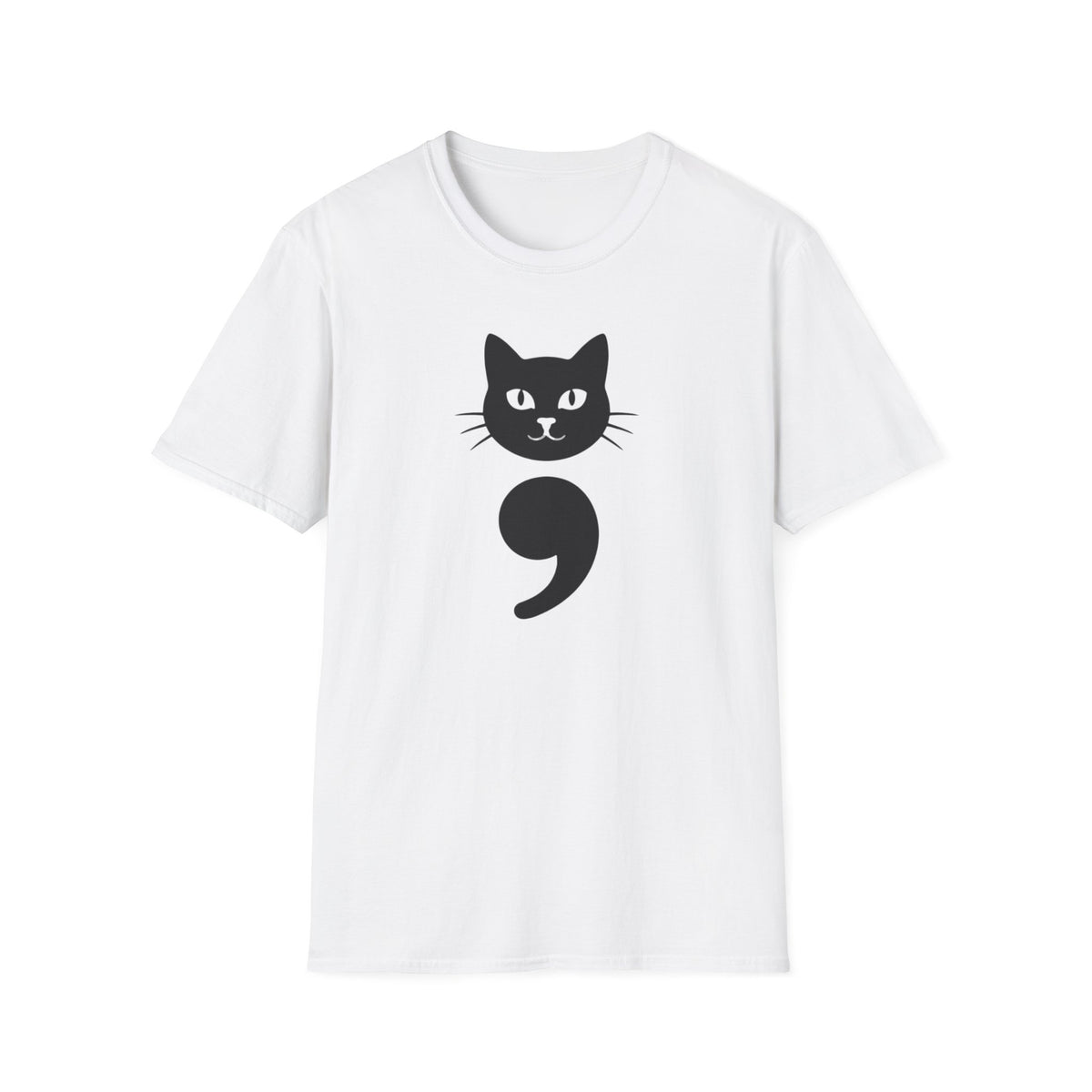 Cat Semicolon T‑Shirt — Mental Health Awareness Cat Tee