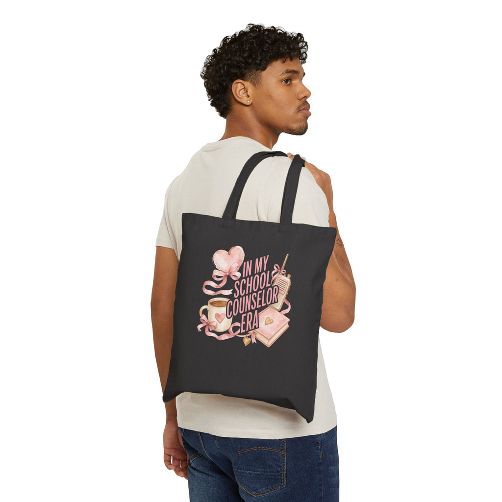 School Counselor Tote Bag - "In My School Counselor Era" Canvas Book & Coffee Tote