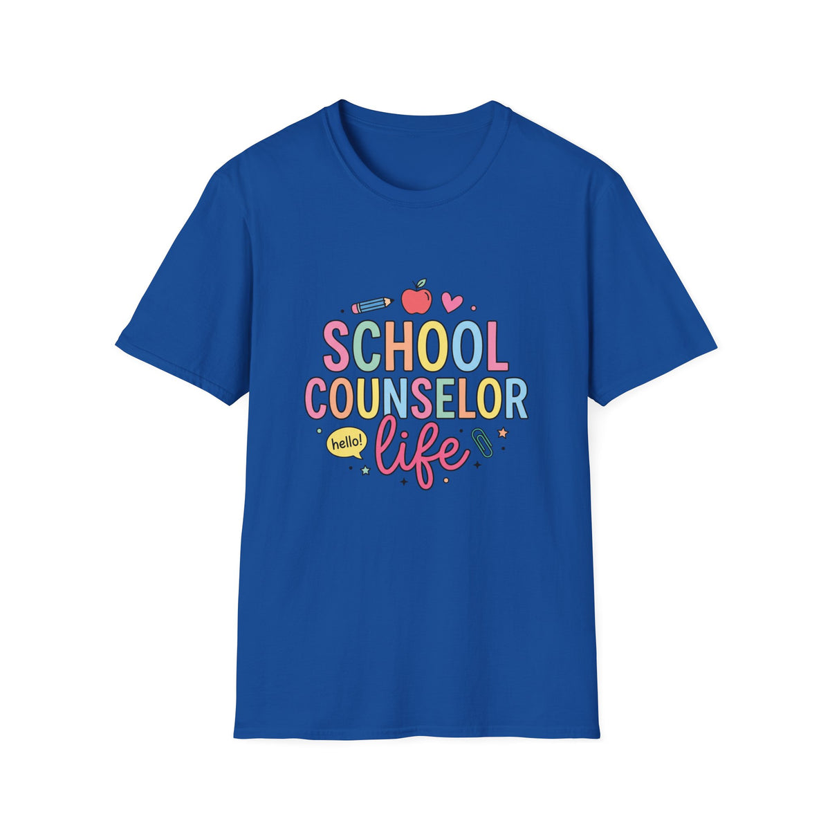 School Counselor Life T-Shirt — Cute Apple & Pencil Design