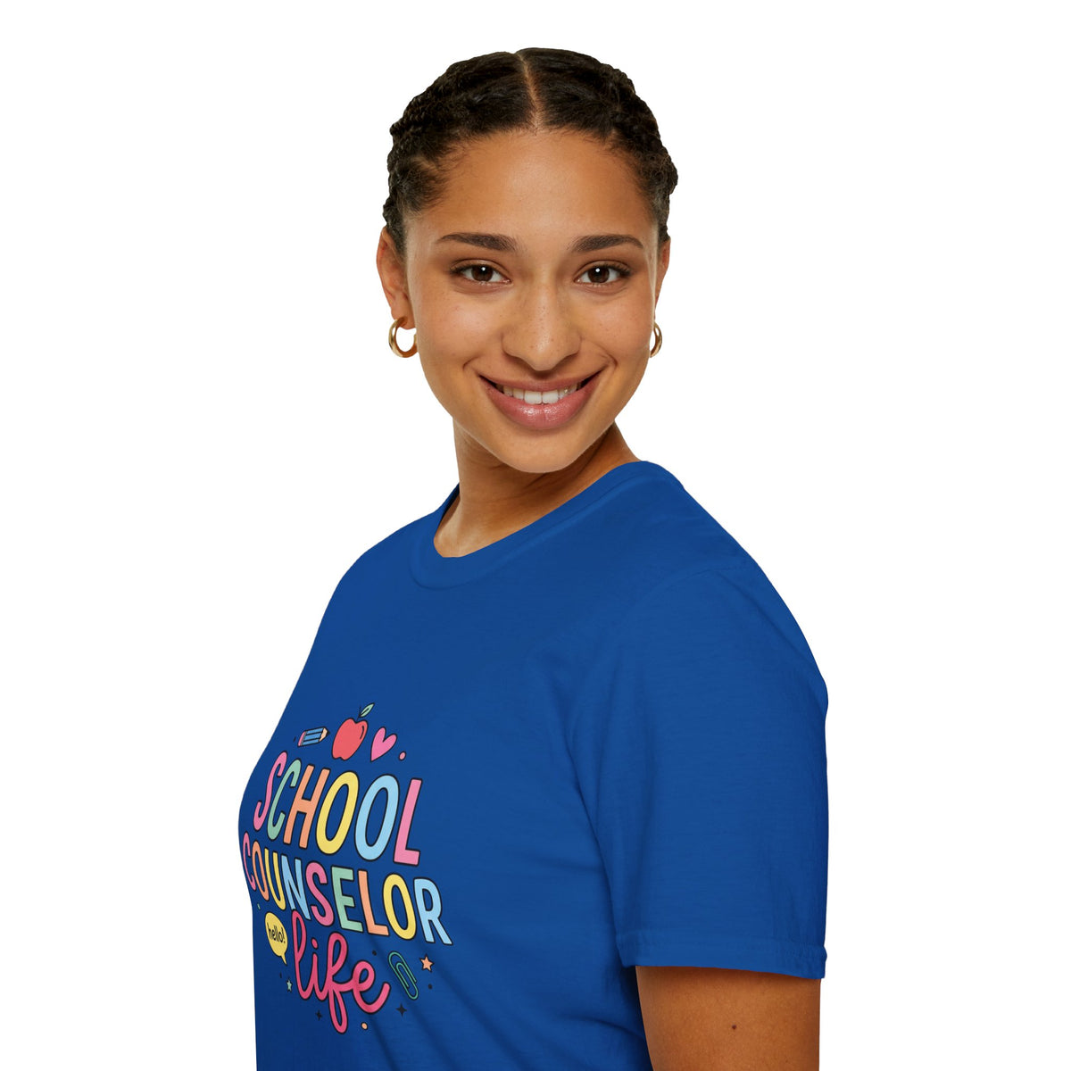 School Counselor Life T-Shirt — Cute Apple & Pencil Design