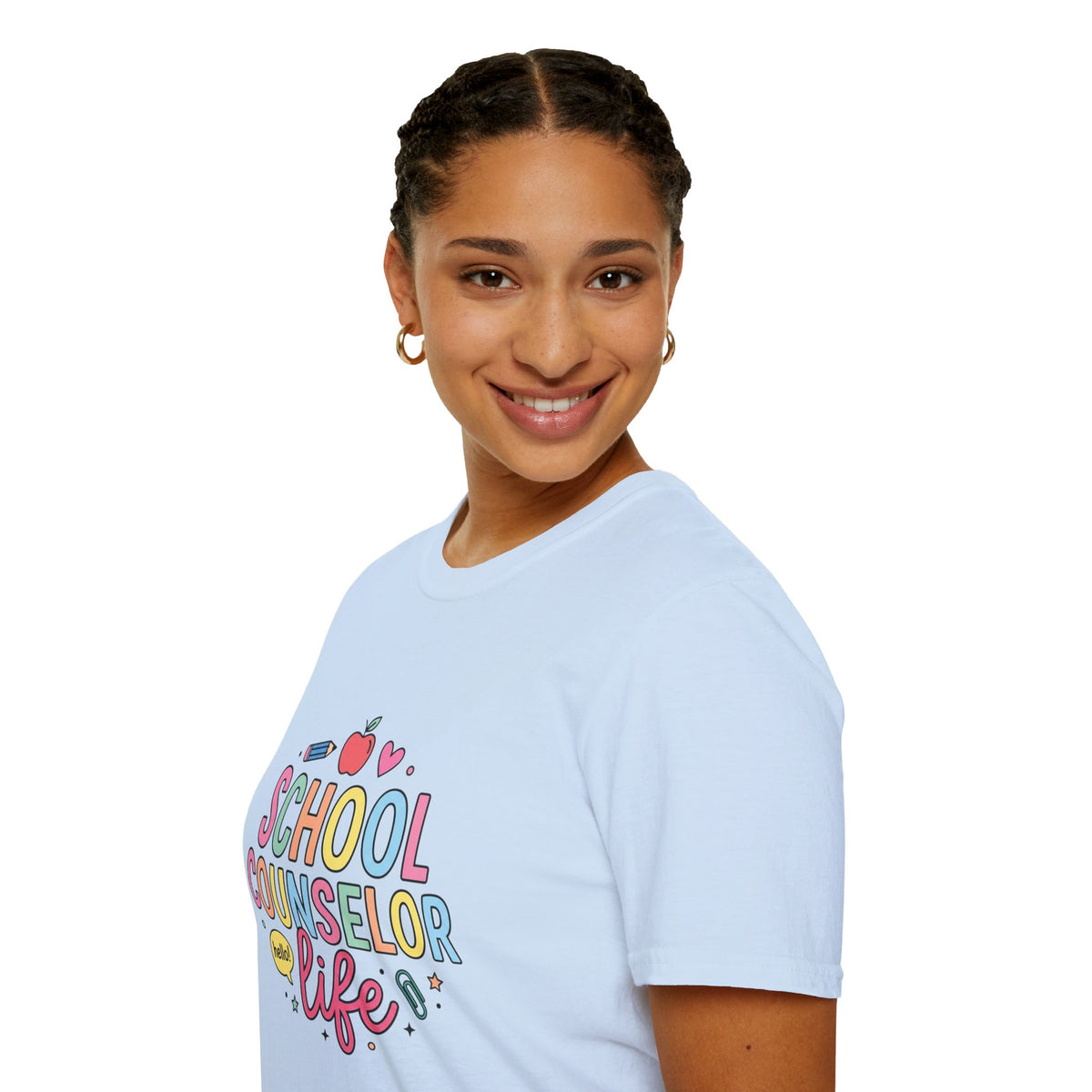 School Counselor Life T-Shirt — Cute Apple & Pencil Design