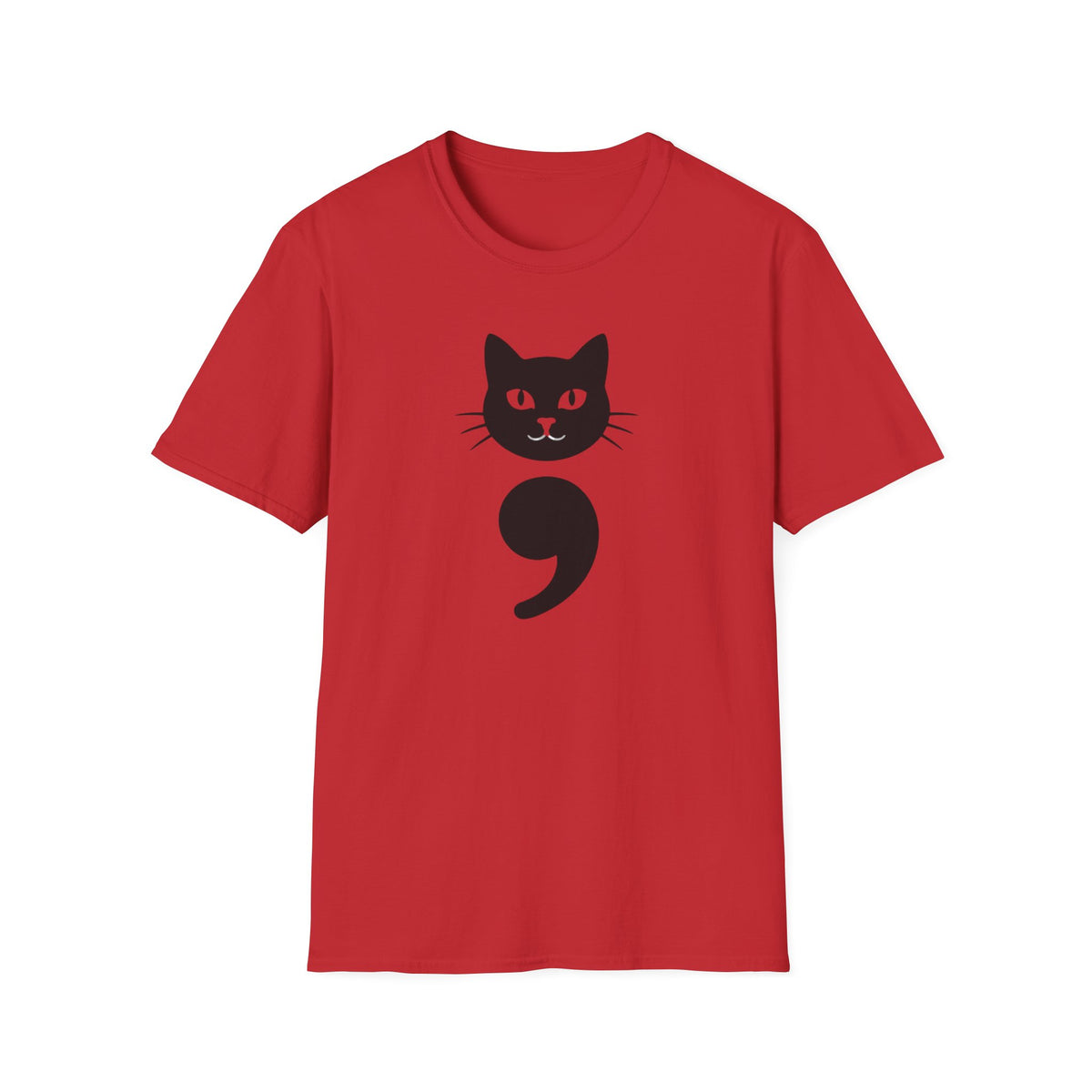 Cat Semicolon T‑Shirt — Mental Health Awareness Cat Tee