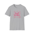 Social Worker T‑Shirt — Pink Caring Heart Design | Gift for Counselors & Advocates
