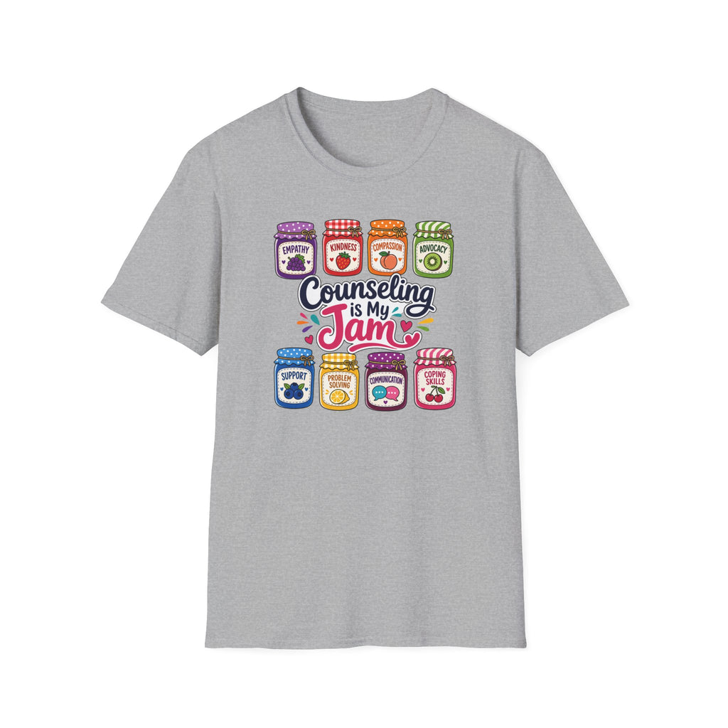 Counseling Is My Jam T-Shirt — Cute Jam Jar Therapist / School Counselor Tee