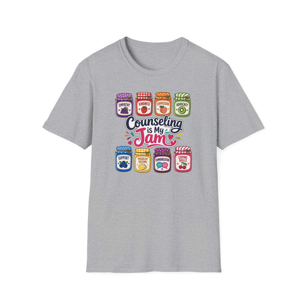 Counseling Is My Jam T-Shirt — Cute Jam Jar Therapist / School Counselor Tee