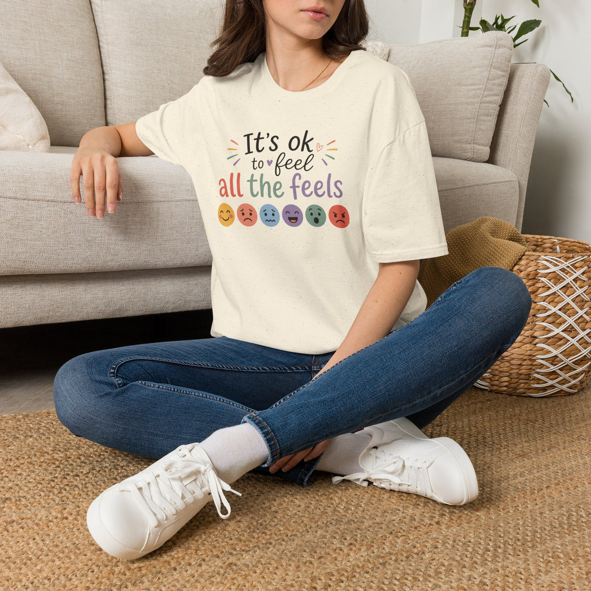 It’s OK to Feel All the Feels T‑Shirt — Mental Health Awareness Tee