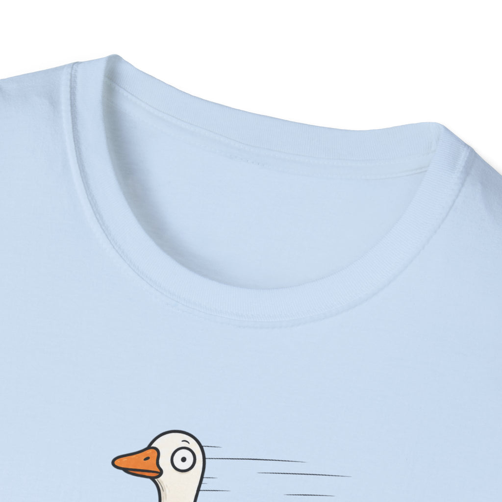 Help Is On The Way T-Shirt — Cute Goose on Scooter Graphic Tee