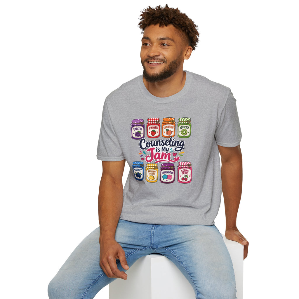 Counseling Is My Jam T-Shirt — Cute Jam Jar Therapist / School Counselor Tee