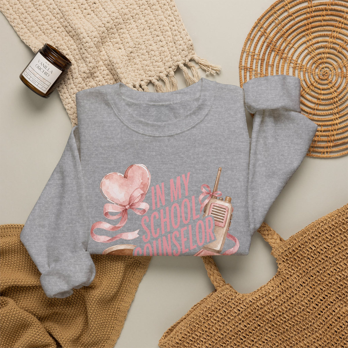 School Counselor Crewneck Sweatshirt — "In My School Counselor Era" Cozy Gift