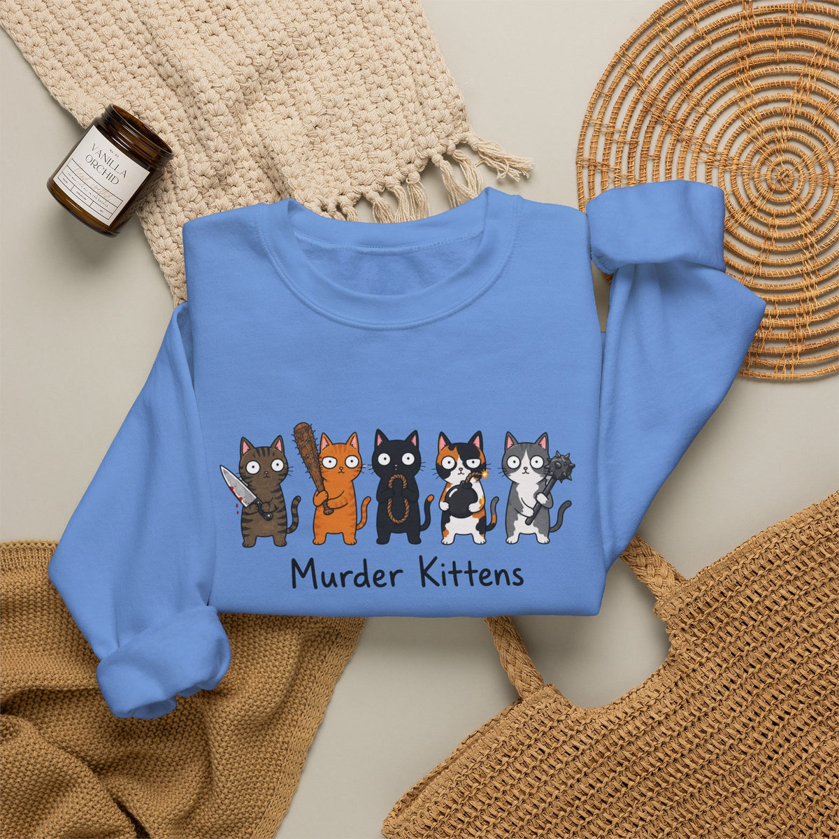 Funny Kittens Cat Lover Crewneck Sweatshirt