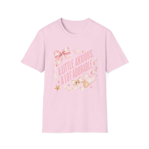A Little Anxious, A Lot Adorable Tee in Light Pink – TalkTees