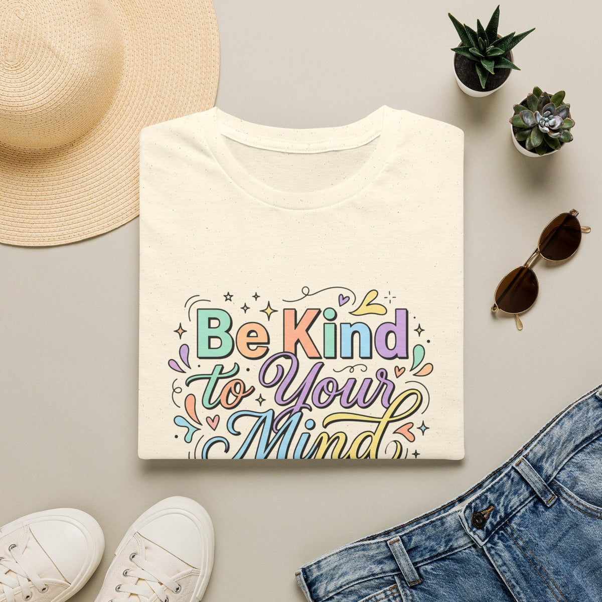 Be Kind to Your Mind T-Shirt in Natural – TalkTees