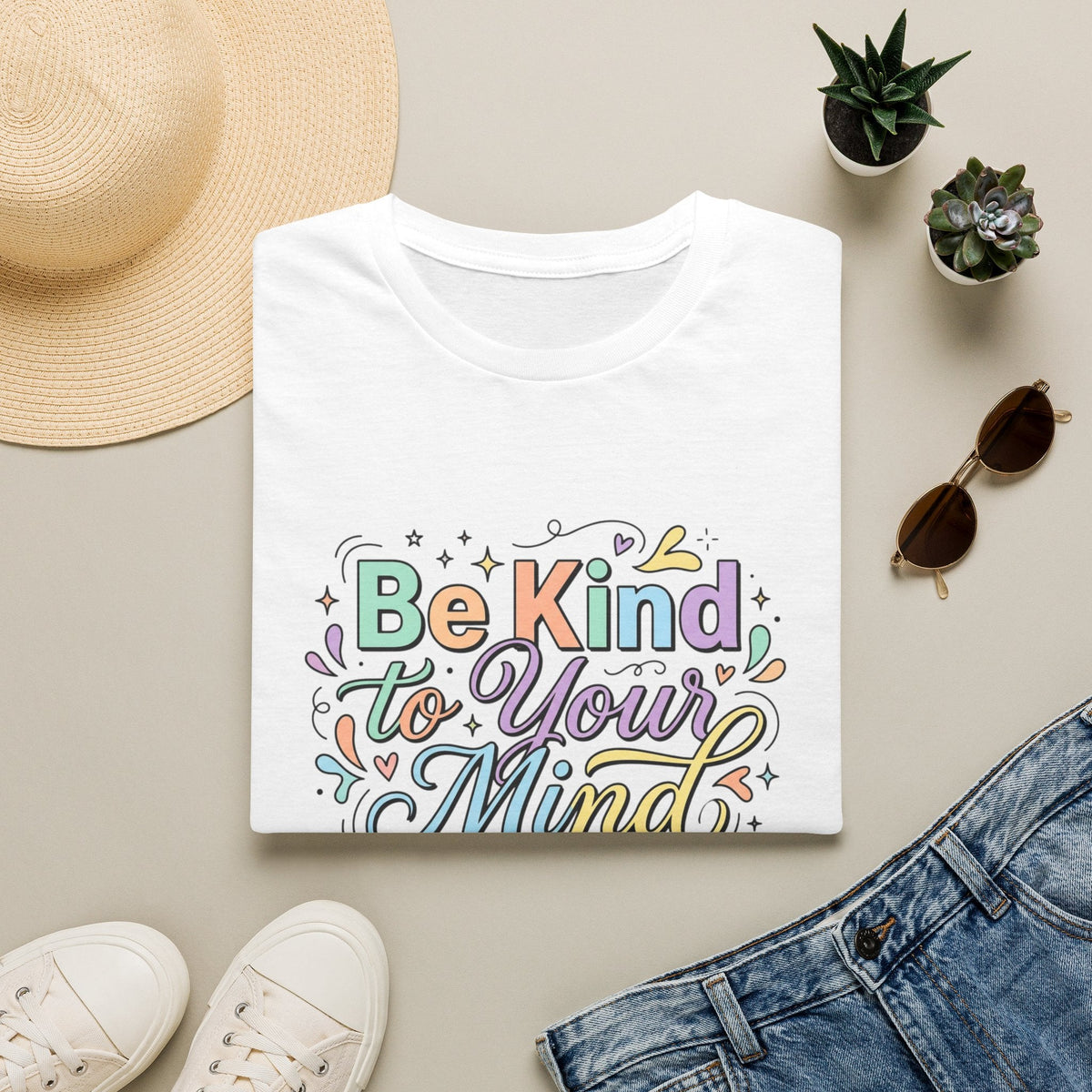 Be Kind to Your Mind T-Shirt in White – TalkTees
