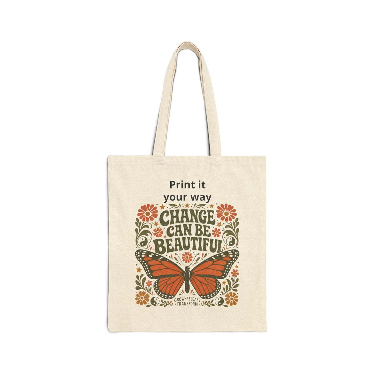 Change Can Be Beautiful Butterfly Tote Bag in Natural – TalkTees