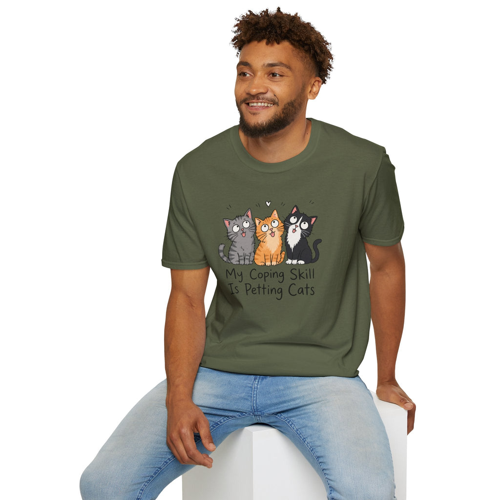 My Coping Skill Is Petting Cats T-Shirt – TalkTees