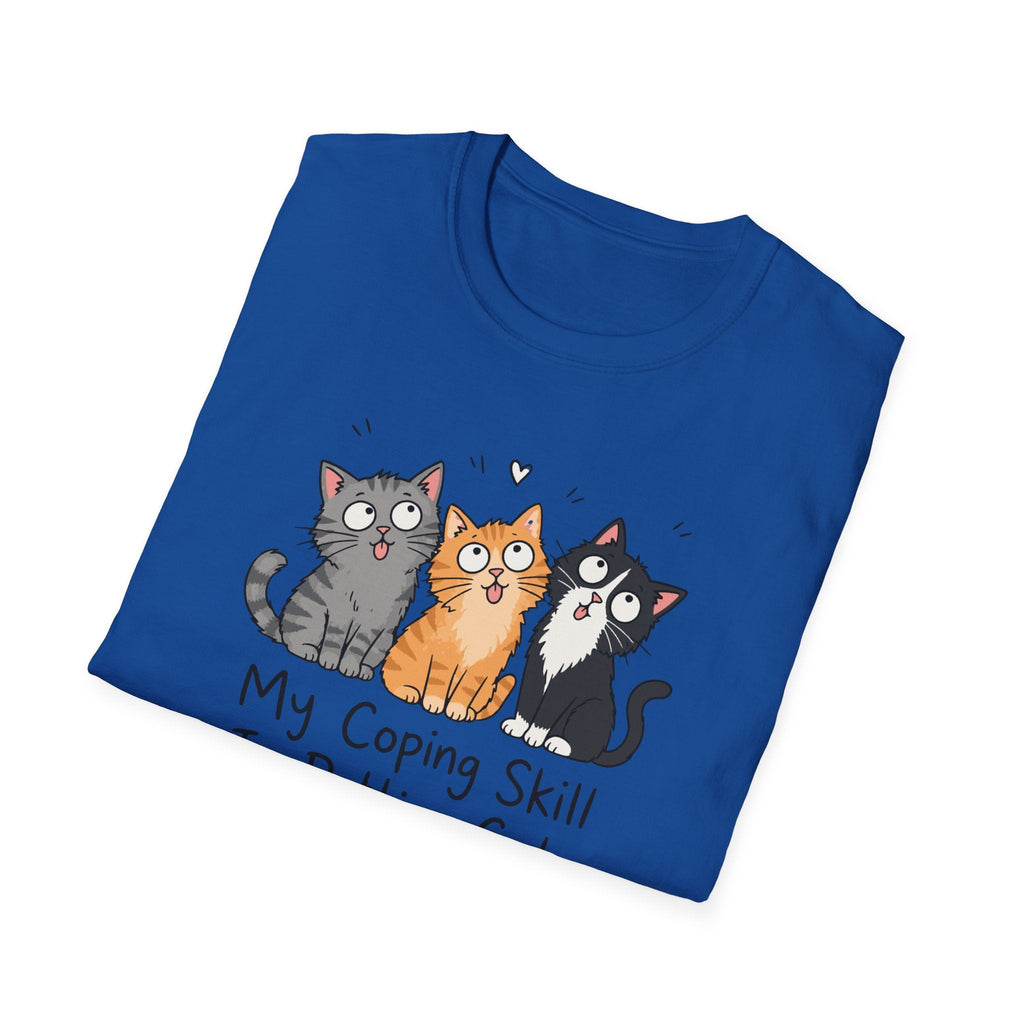 My Coping Skill Is Petting Cats T-Shirt – TalkTees