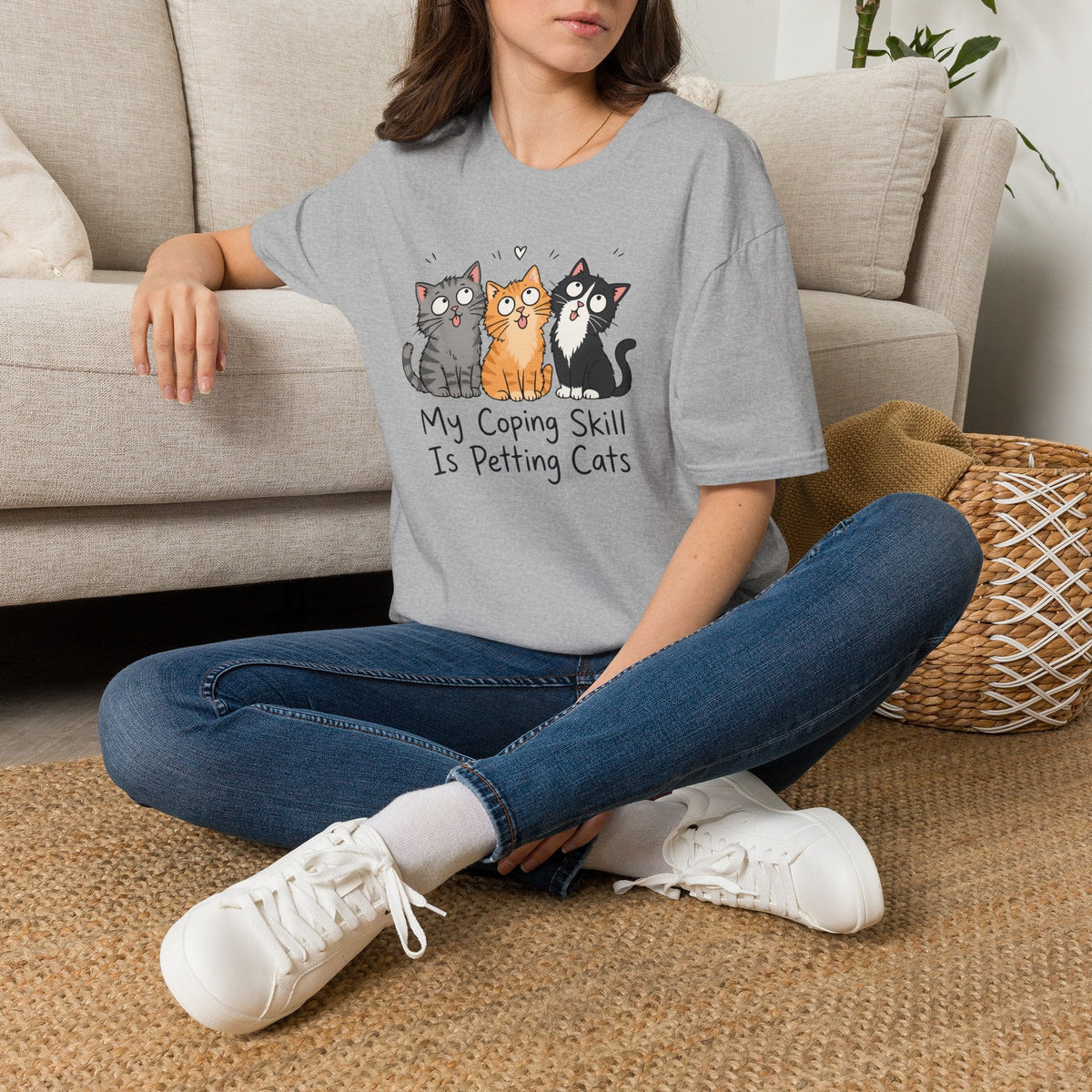 My Coping Skill Is Petting Cats T-Shirt – TalkTees