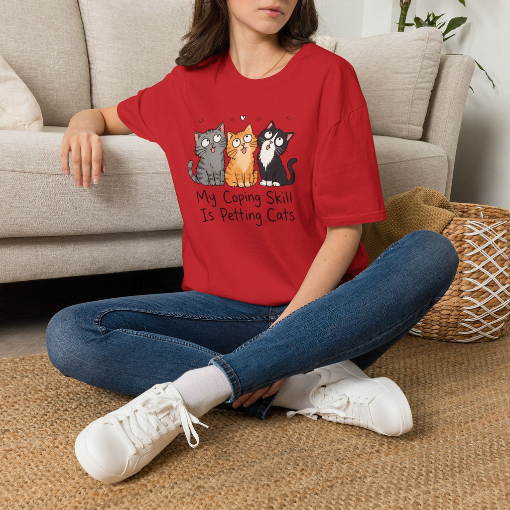 My Coping Skill Is Petting Cats T-Shirt – TalkTees