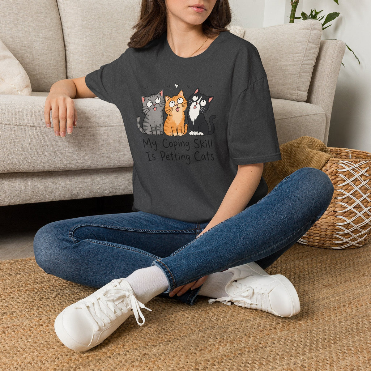 My Coping Skill Is Petting Cats T-Shirt – TalkTees