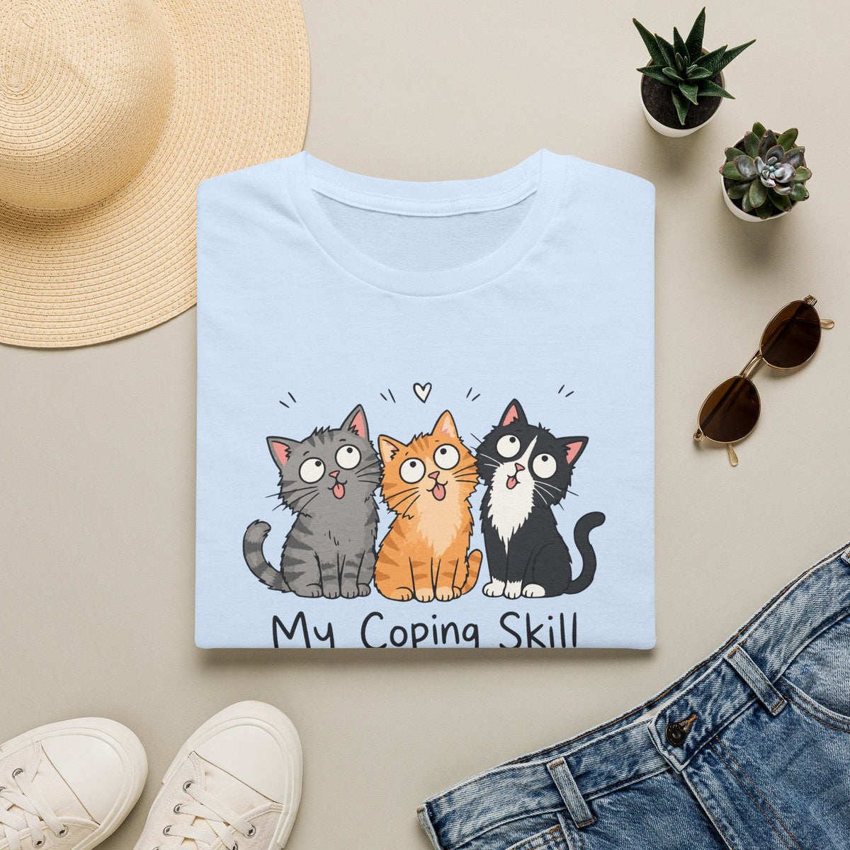 My Coping Skill Is Petting Cats T-Shirt – TalkTees