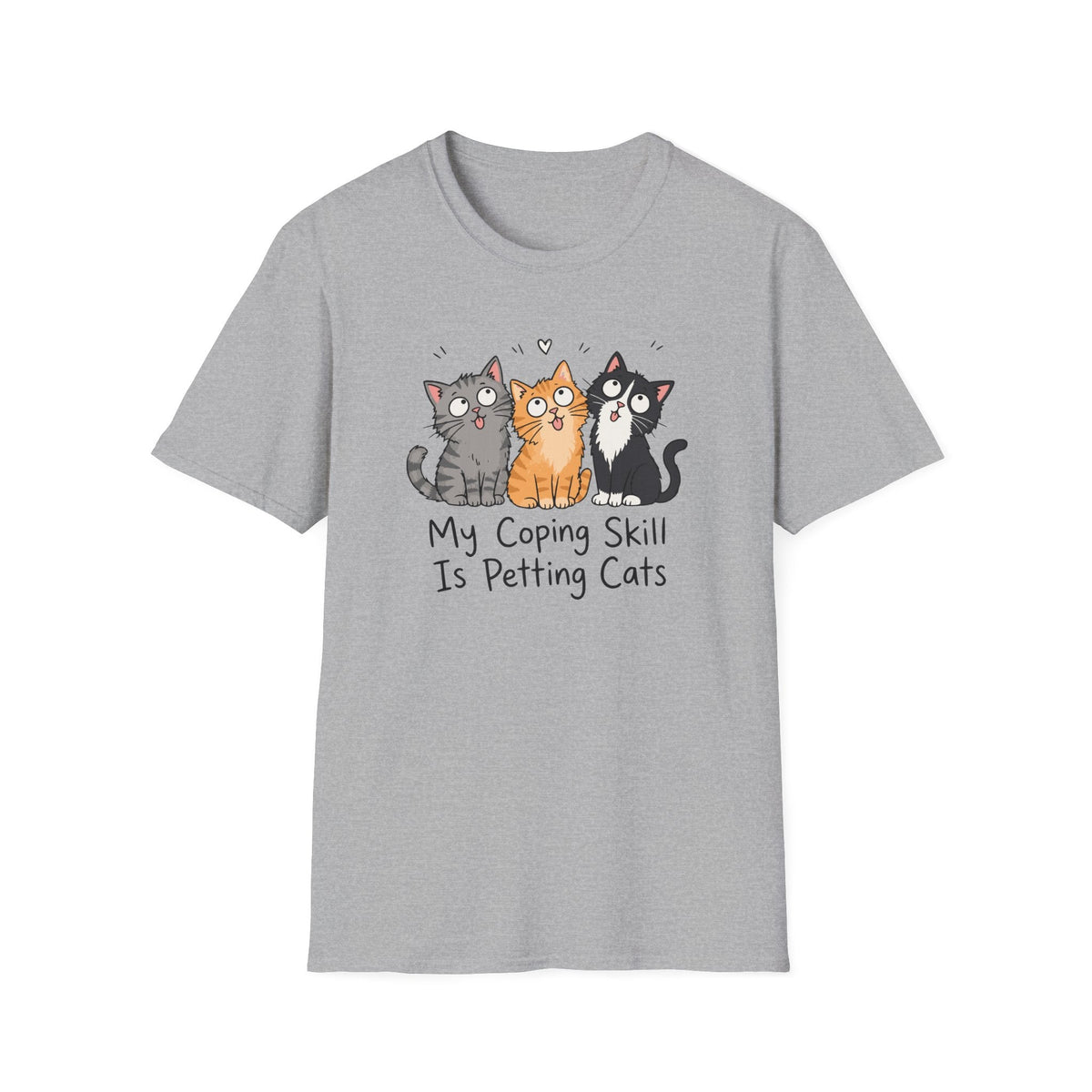 My Coping Skill Is Petting Cats T-Shirt in Sport Grey – TalkTees