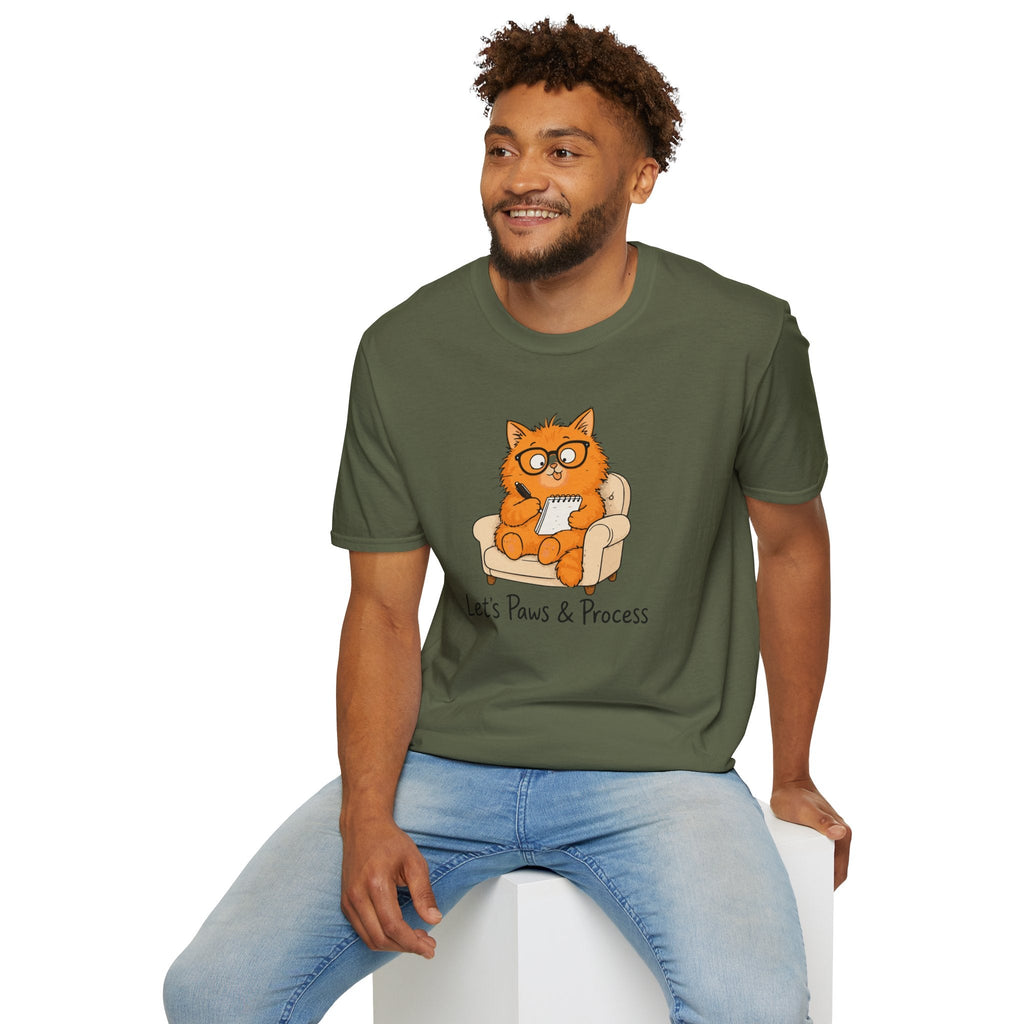 Let's Paws & Process Cat Therapist T-Shirt – TalkTees