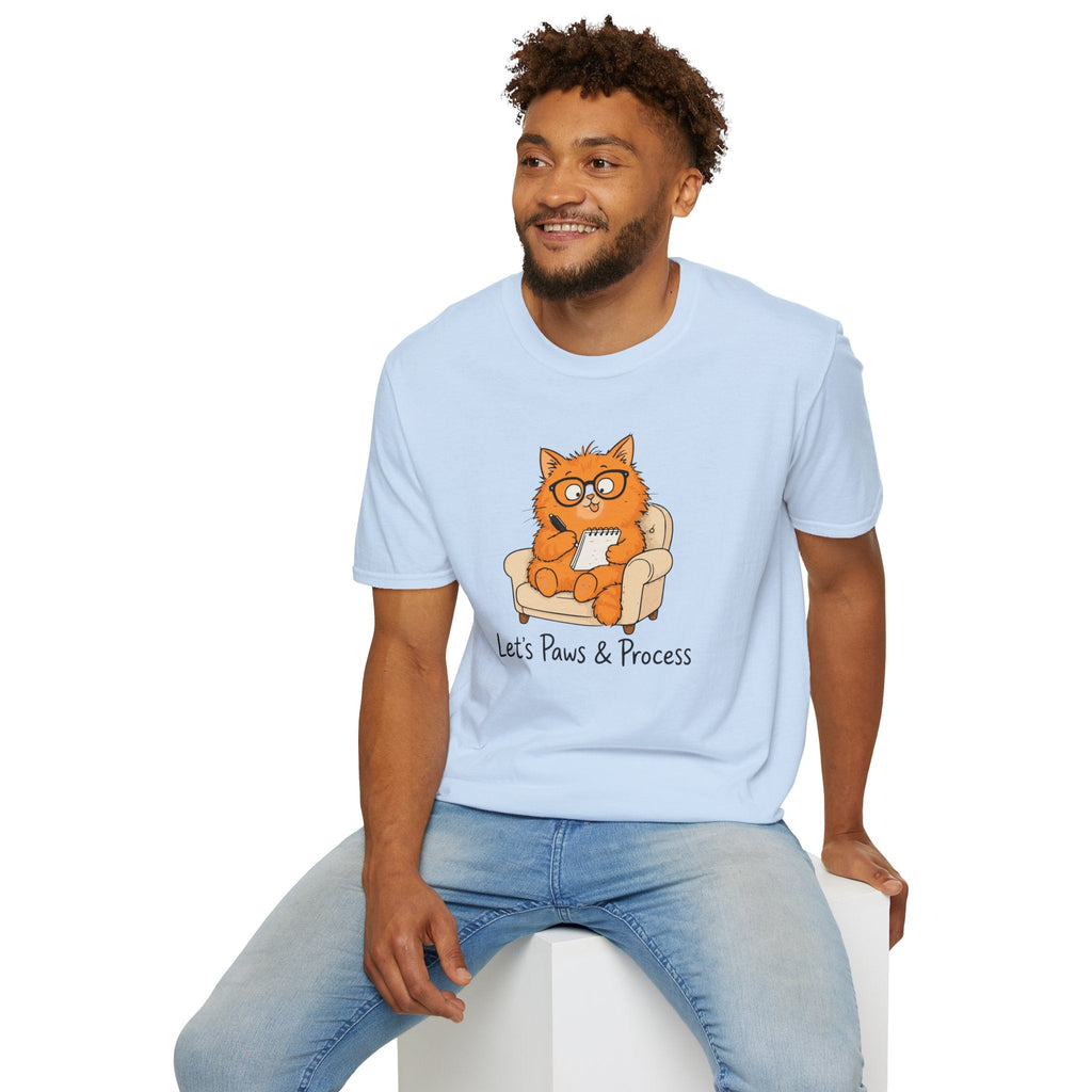Let's Paws & Process Cat Therapist T-Shirt – TalkTees