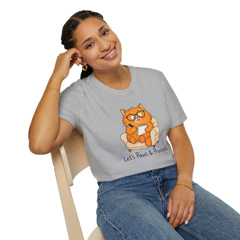 Let's Paws & Process Cat Therapist T-Shirt – TalkTees