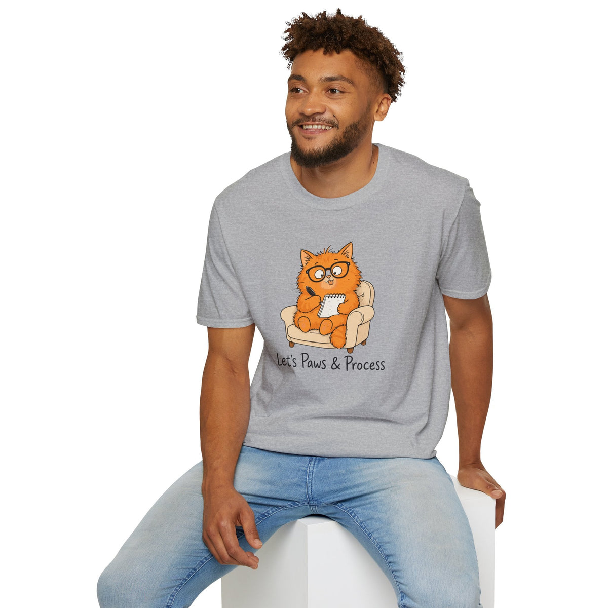 Let's Paws & Process Cat Therapist T-Shirt – TalkTees